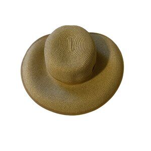 💖Sun N Sand Beige Wide-Brim Straw Sun Hat With UPF 50+ Protection
